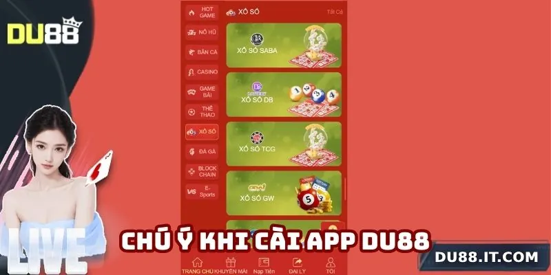 Chú ý anh em bet thủ cần ghi nhớ khi cài app Du88